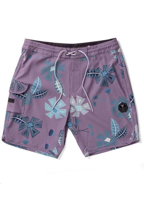 Vissla Tribal Tropics 18.5" Boardshorts-Dusty Lilac