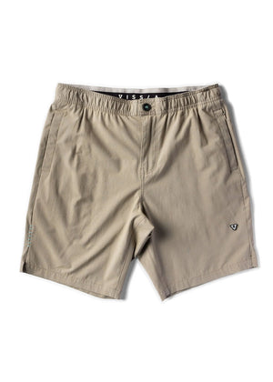 Vissla Alto 18" Elastic Shorts-Dark Khaki