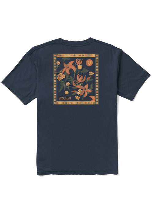 Vissla Hibiscus Haze Organic Tee-Dark Naval