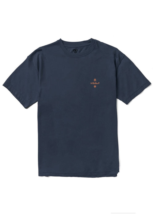 Vissla Hibiscus Haze Organic Tee-Dark Naval