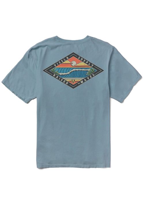 Vissla Wave Chasers Premium Organic Tee-Chambray