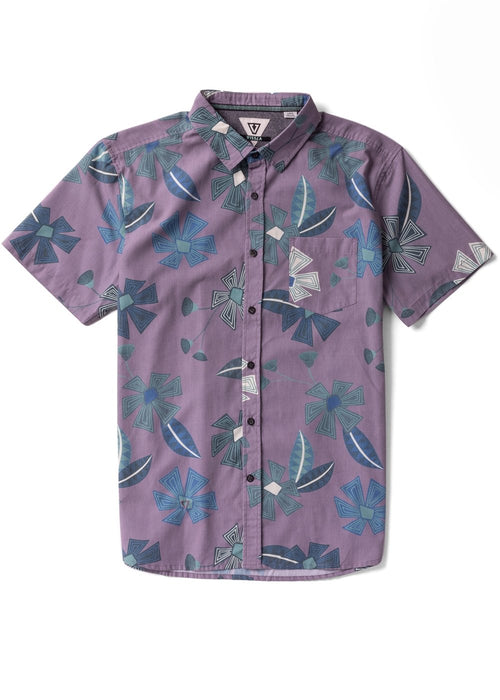 Vissla Tribal Tropics Eco S/S Shirt-Dusty Lilac