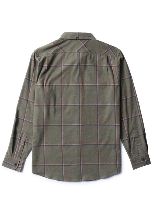 Vissla Central Coast Eco Flannel L/S Shirt-Dark Olive