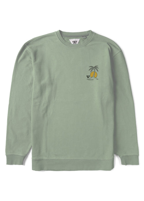 Vissla Coastal Eco Crew Sweatshirt-Sage