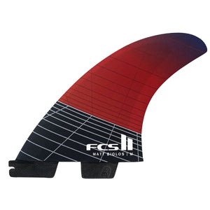 FCS II Matt Biolos PC Carbon Tri/Quad Fin Set-Red-Medium