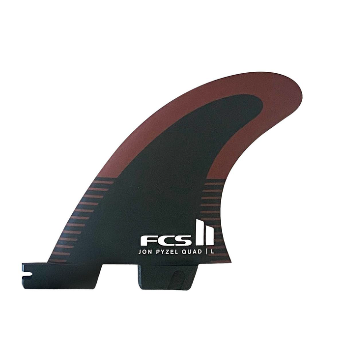 FCS II Pyzel PC Aircore Quad Rear Fin Set-Black/Shiraz-Large