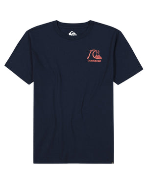 Quiksilver Boys Omni Checked Tee-Dark Navy