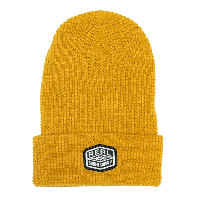 REAL Shred Supply Waffle Knit Beanie-Camel