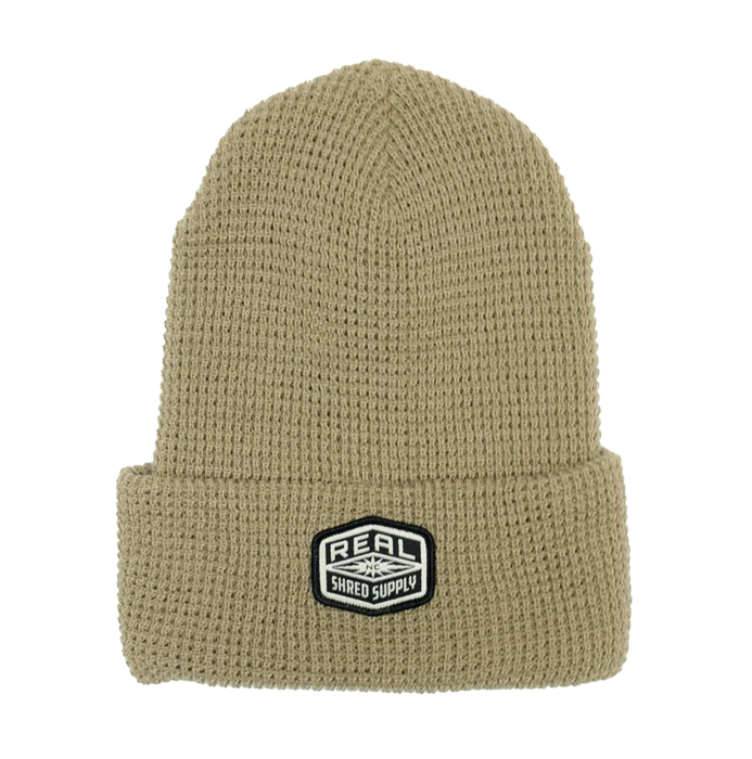 REAL Shred Supply Waffle Knit Beanie-Clay