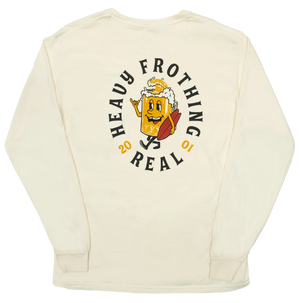 REAL Heavy Frothing L/S Tee-Ivory