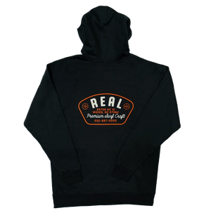 REAL Surf Craft Hooded Sweatshirt-Black