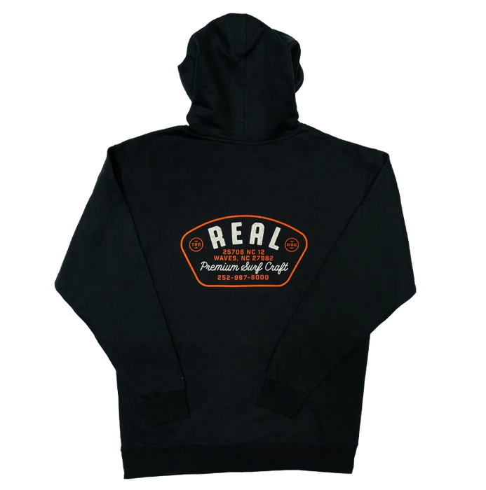 REAL Surf Craft Hooded Sweatshirt-Black