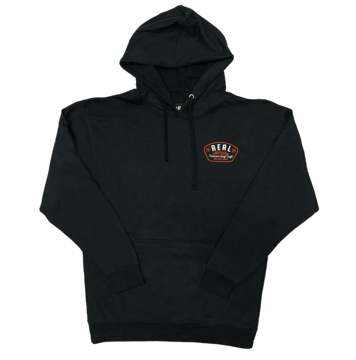 REAL Surf Craft Hooded Sweatshirt-Black