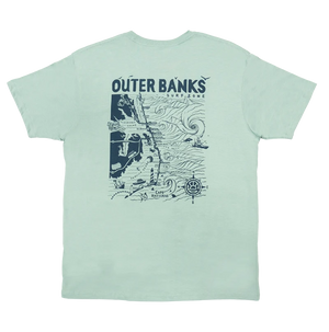 REAL Outer Banks Map Tee-Seafoam