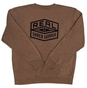 REAL Shred Supply Crew Sweatshirt-Pigment Clay