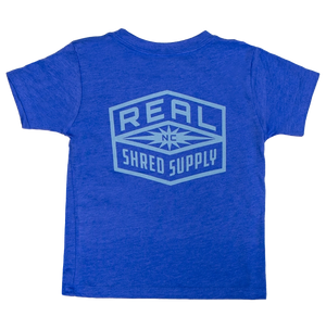 REAL Toddler Shred Supply Tee-Heather Columbia Blue