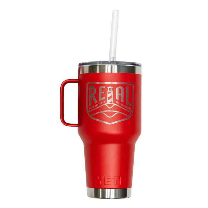 REAL x YETI Rambler 35 oz Straw Mug-Rescue Red