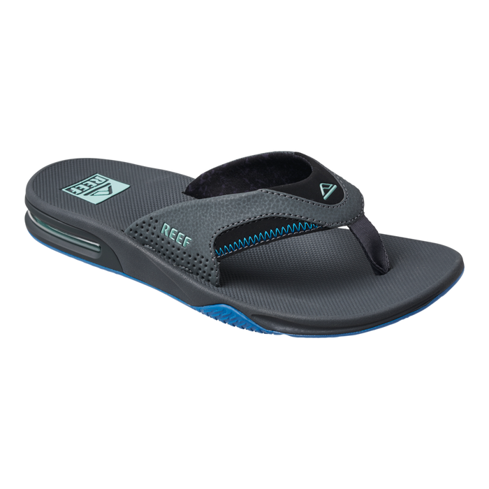 Reef Fanning Sandal-Gunmetal/Ocean