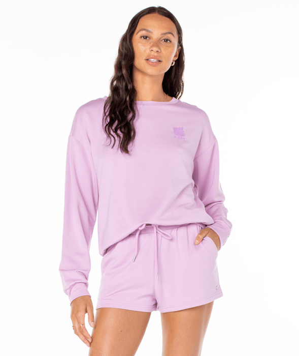 Roxy Surfing By Moonlight Sweatshirt-Orchid Bouquet