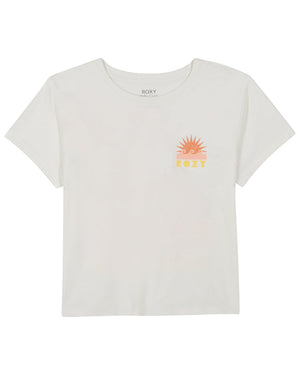 Roxy Girls Sunblock Tee-Egret