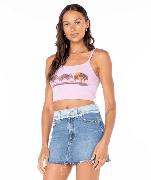 Roxy Palm Stripe Tank-Orchid Bouquet