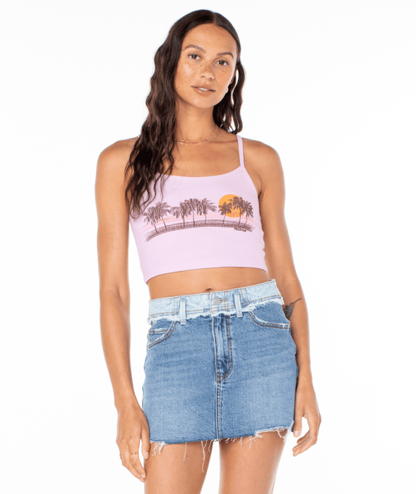 Roxy Palm Stripe Tank-Orchid Bouquet