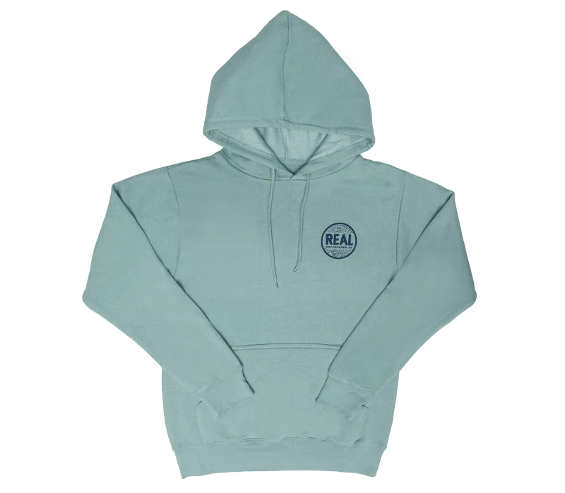 REAL Outer Banks Map Wmn's Hooded Sweatshirt-Agave