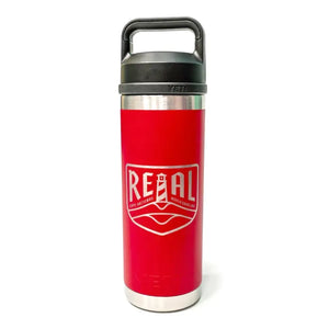 REAL x YETI Rambler 26 oz Bottle Chug-Rescue Red