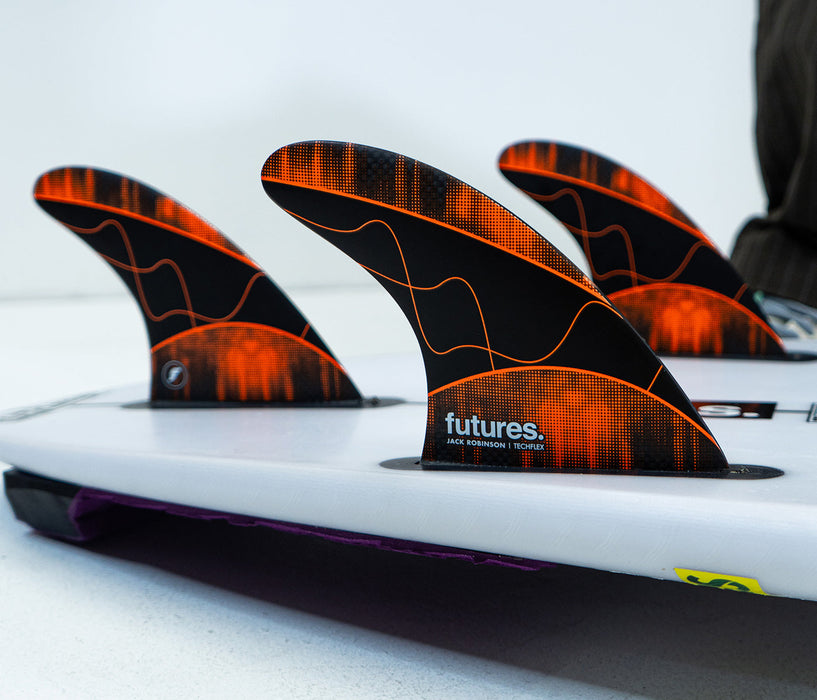 Futures Jack Robinson Tech Flex Tri Fin Set-Orange-Large