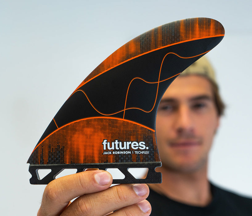 Futures Jack Robinson Tech Flex Tri Fin Set-Orange-Large