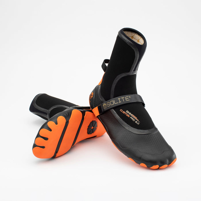 Solite Custom Pro 2.0 5mm Booties-Black/Orange