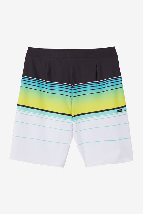 O'Neill Hyperfreak Heat Stripe 21 Boardshorts-White