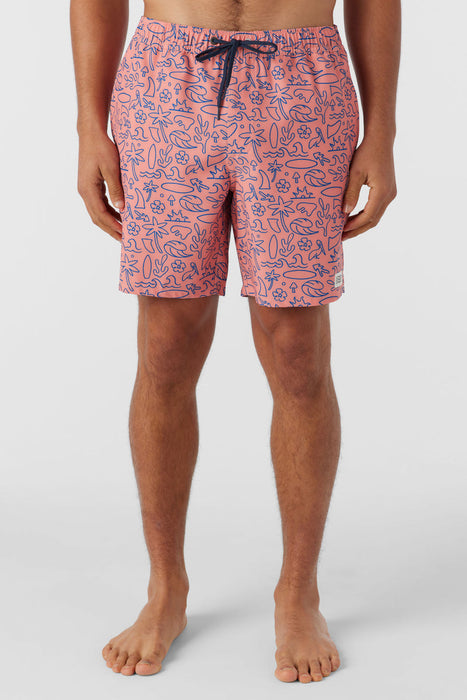 O'Neill Hermosa E Waist 17 Boardshorts-Coral 2