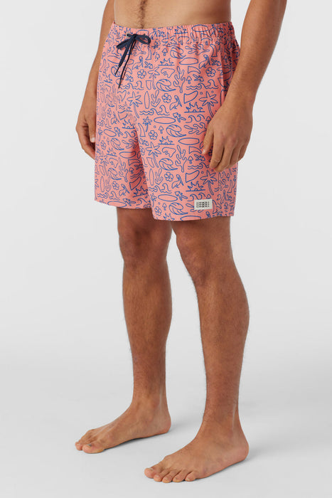 O'Neill Hermosa E Waist 17 Boardshorts-Coral 2