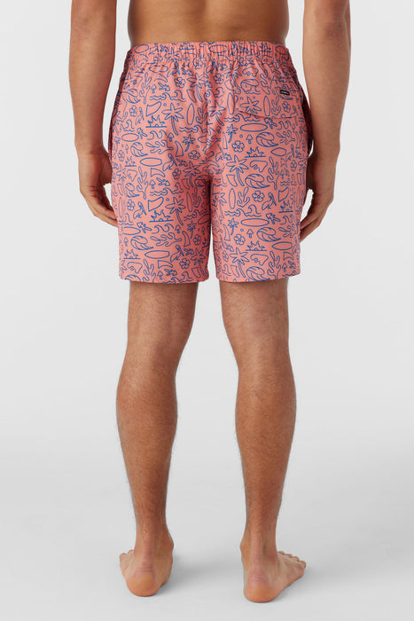 O'Neill Hermosa E Waist 17 Boardshorts-Coral 2