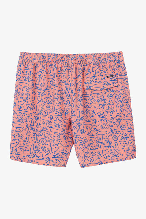 O'Neill Hermosa E Waist 17 Boardshorts-Coral 2