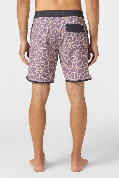 O'Neill OG Print Scallop 18 Boardshorts-Grape Shake