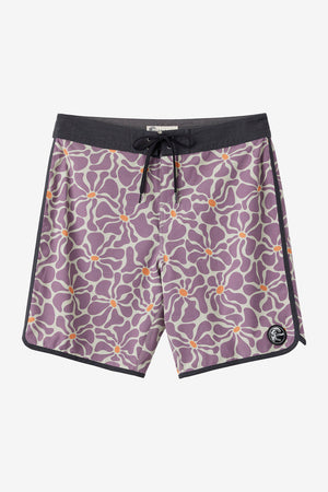 O'Neill OG Print Scallop 18 Boardshorts-Grape Shake