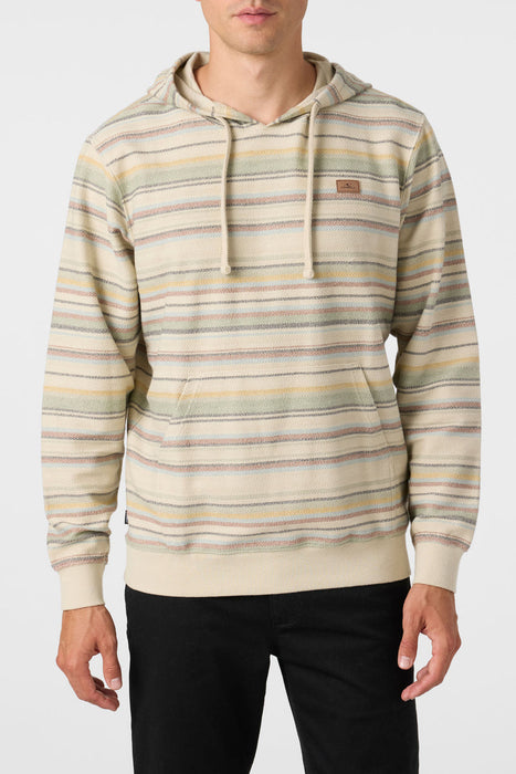 O'Neill Bavaro Stripe Pullover Sweatshirt-Lt Khaki