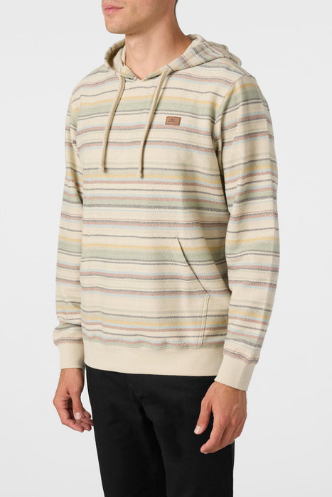 O'Neill Bavaro Stripe Pullover Sweatshirt-Lt Khaki