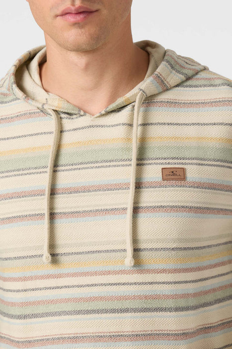 O'Neill Bavaro Stripe Pullover Sweatshirt-Lt Khaki