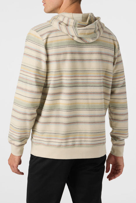 O'Neill Bavaro Stripe Pullover Sweatshirt-Lt Khaki