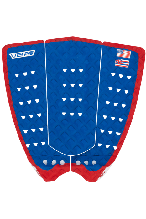 VEIA JJF Round Tail Pro Traction Pad-USA Blue/Red