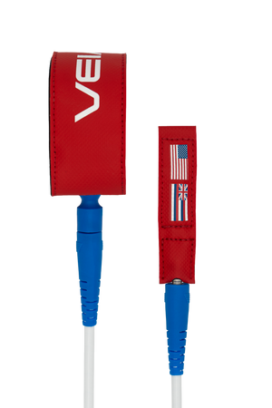 VEIA JJF Pro Leash-USA Red-6' x 7mm