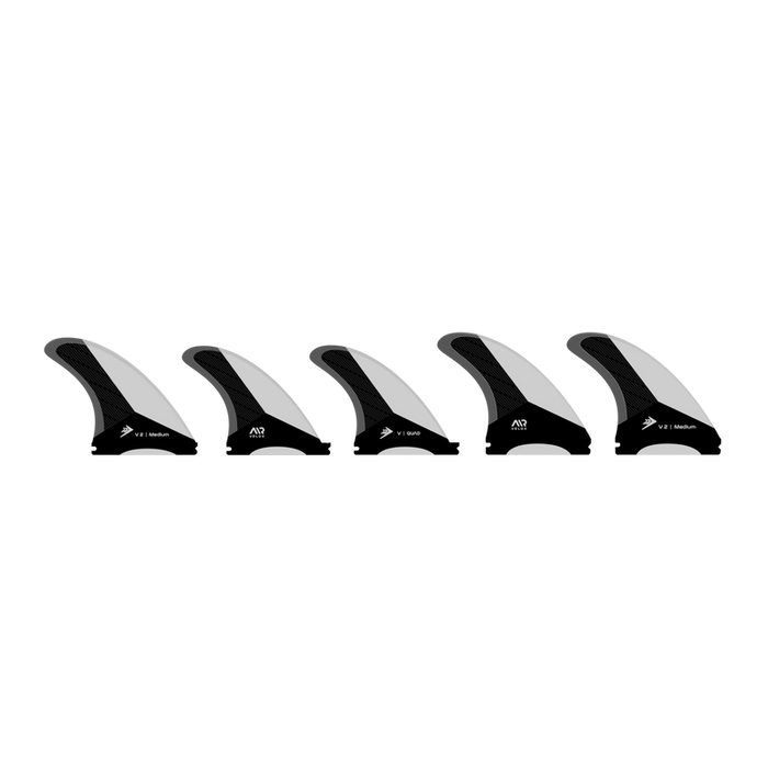 Firewire Velox  Tri/Quad Fin Set-White/Charcoal-Medium