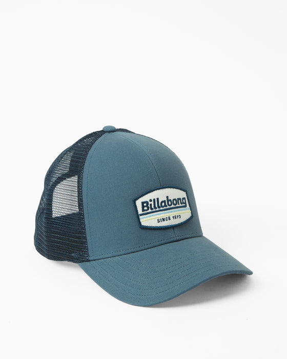 Billabong Boy\'s Walled — Hat-Washed Watersports Trucker Blue REAL