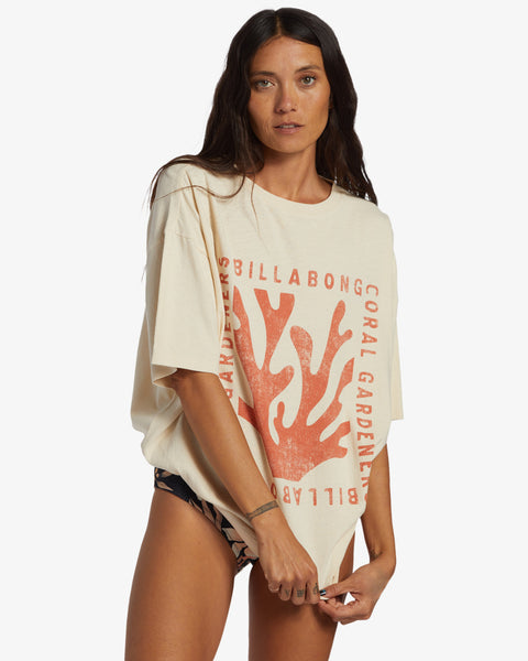 Billabong True Boy Coral Gardener Tee-White Cap