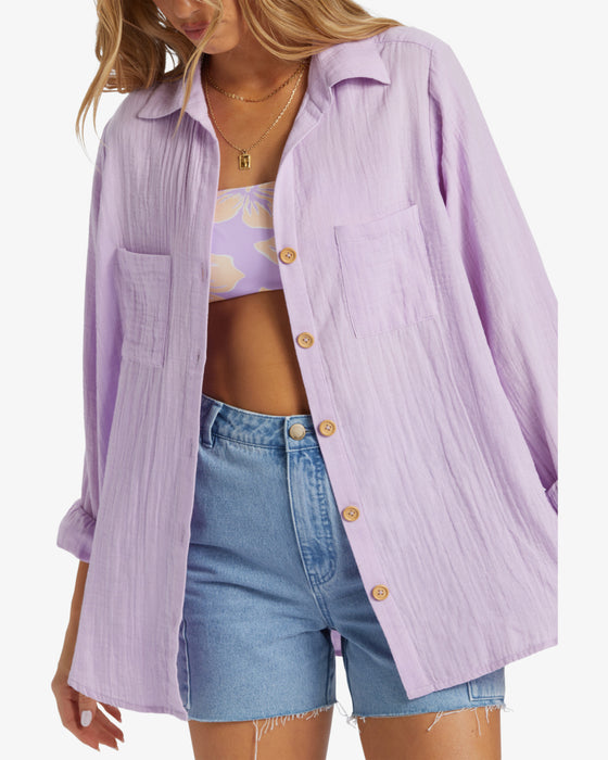 Billabong Swell Blouse L/S Shirt-Tulip