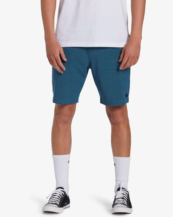 Billabong Crossfire Slub Mid Shorts-Ocean