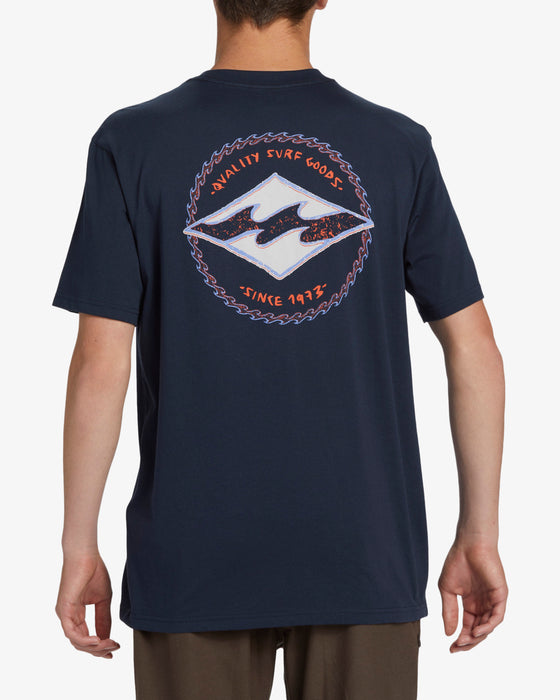 Billabong Rotor Diamond Tee-Navy